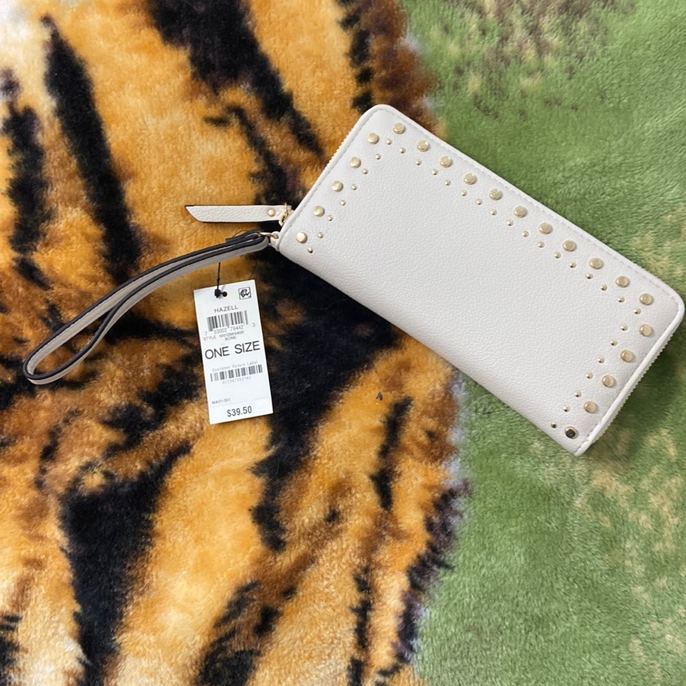 Small INC bone colored wristlet, never used